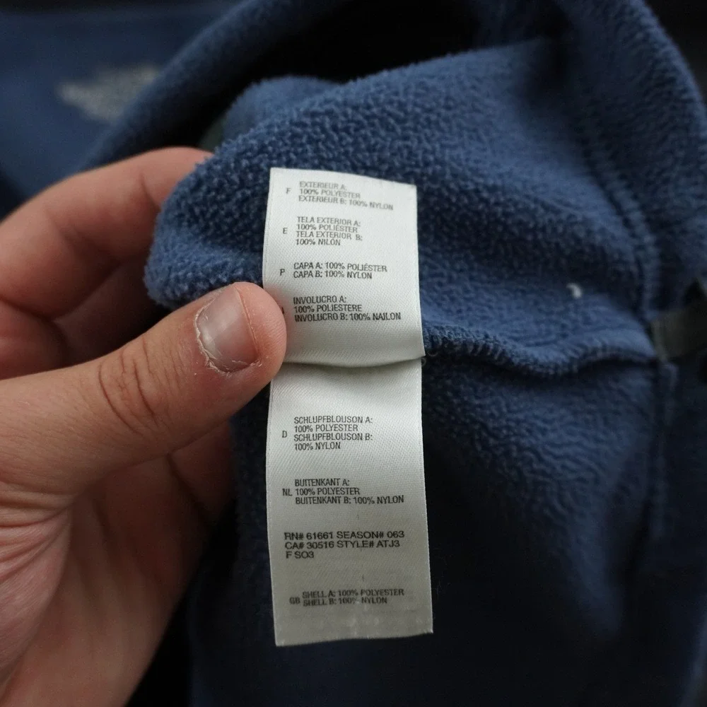 The North Face Fleece Jacket Mens L Blue Y2K TKA 200 Colorblock